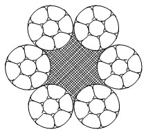 礦用鋼絲繩 最新斜井提升鋼絲繩 6*K7+FC 6T*7